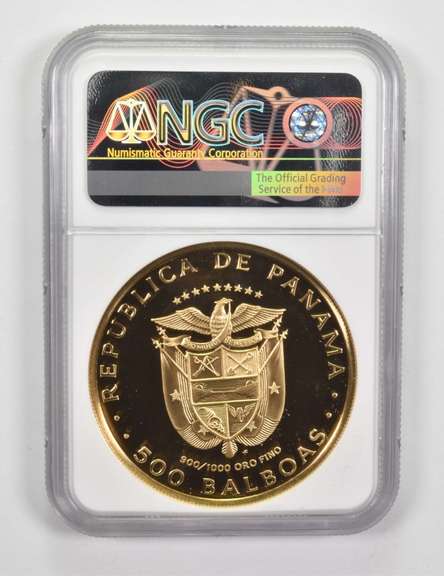 PF69 UCAM 1975 FM Panama Gold 500 Balboa 500th Anniv Of Nunez Birth Graded NGC