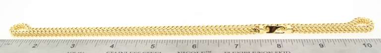 Stylish 14kt gold puffed snake chain necklace