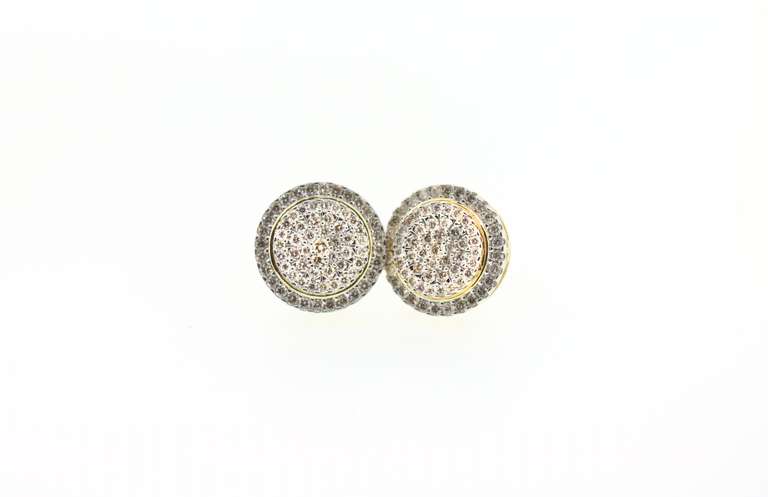 Trendy +2ctw Diamond 14kt Earrings