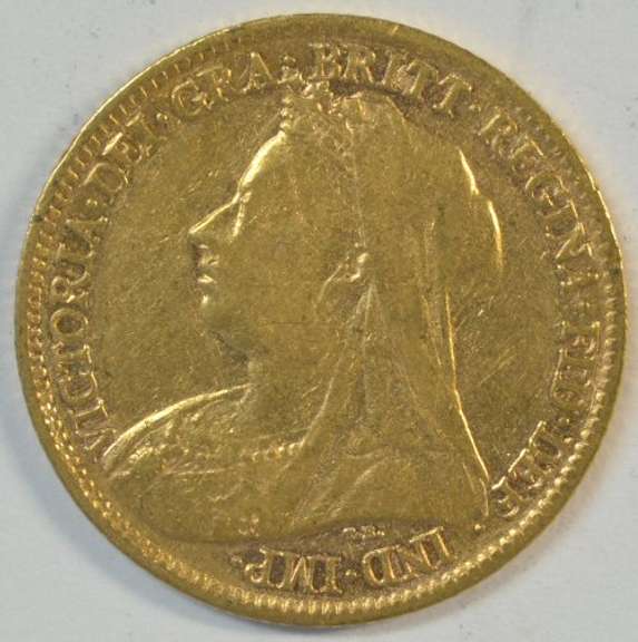 Lustrous 1899 Great Britain Gold Half Sovereign, Nice
