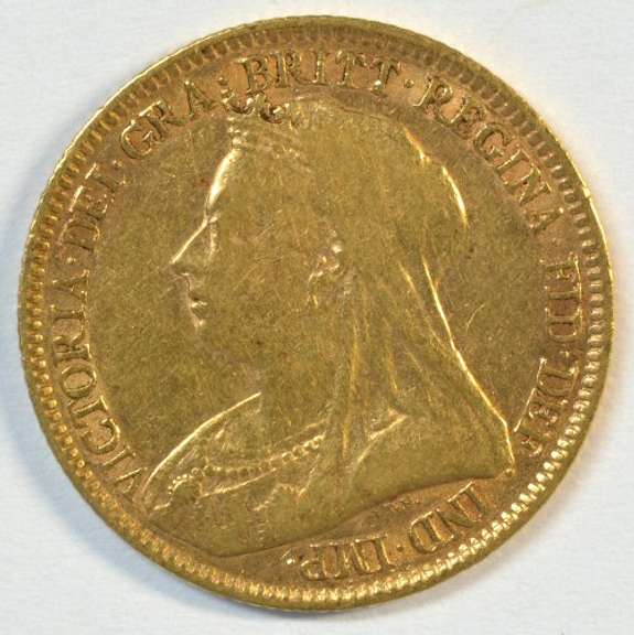 Much better 1893 Great Britain Gold Half Sovereign