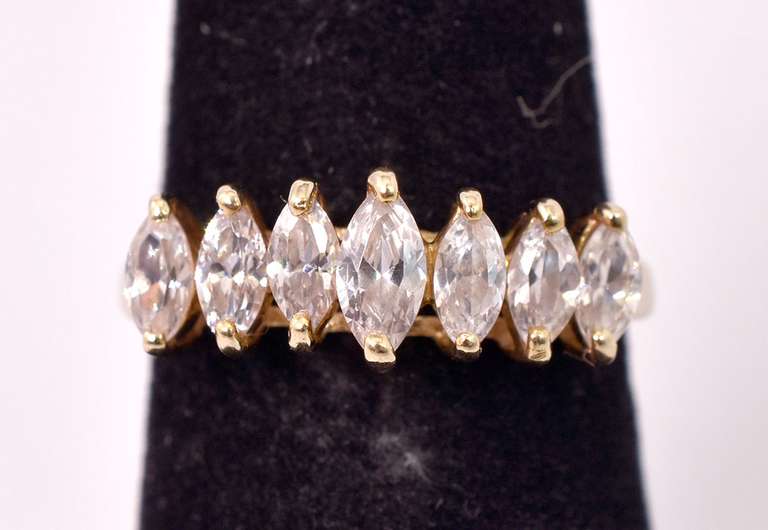 Stunning CZ Ring in Yellow Gold