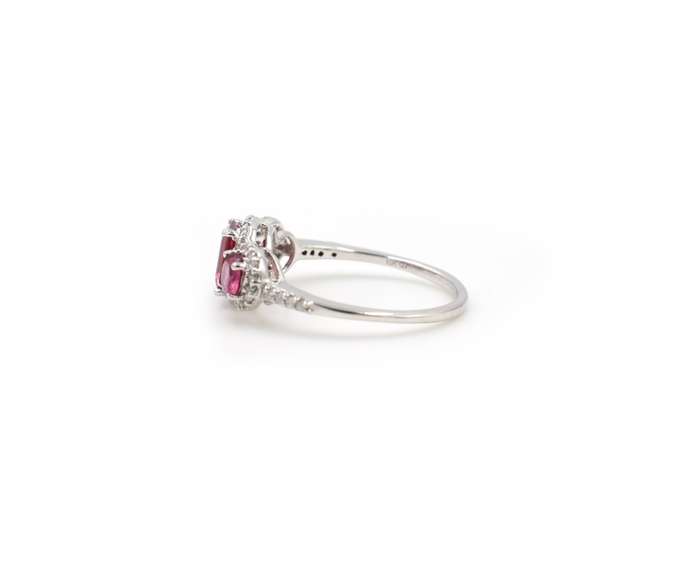 Incredible White Gold Tourmaline and Diamond Ring
