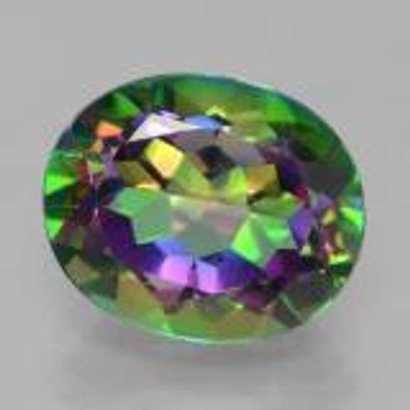 8X10MM OVAL GREEN MYSTIC TOPAZ LOOSE GEMSTONE