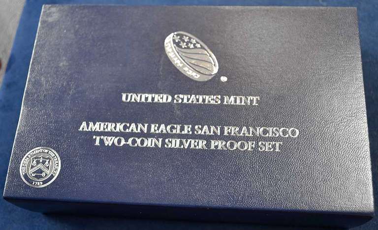 2012 United States Mint American Eagle San Francisco Two-Coin Silver Proof Set. OGP