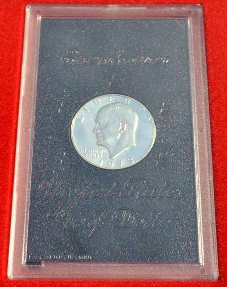 2 Each Gem Proof 1971 S &1973 S Silver Ike Dollars