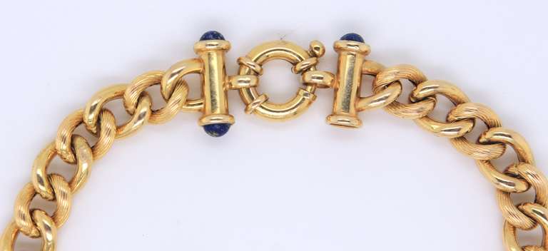 Attractive Yellow Gold Finish Bracelet w Fancy Clasp