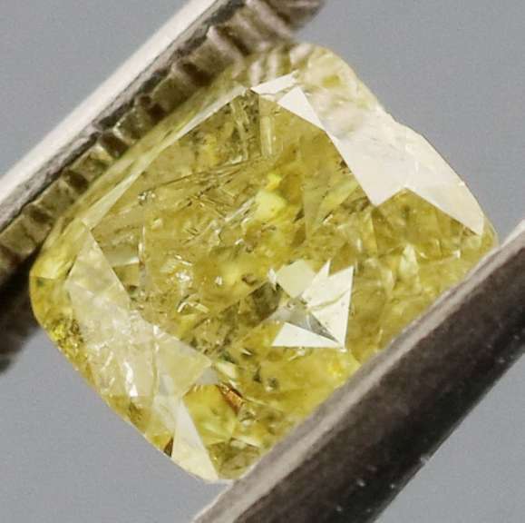 Rare .49ct cushion cut golden Diamond