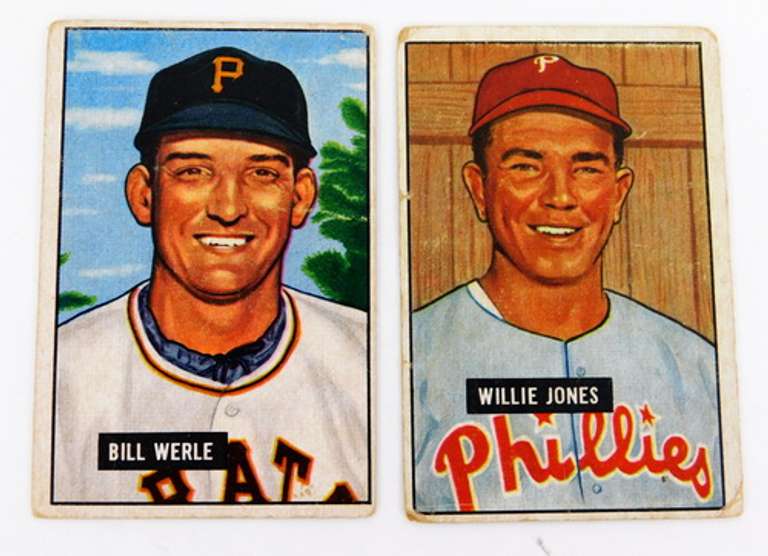 2 Bowman 1951 Baseball Cards