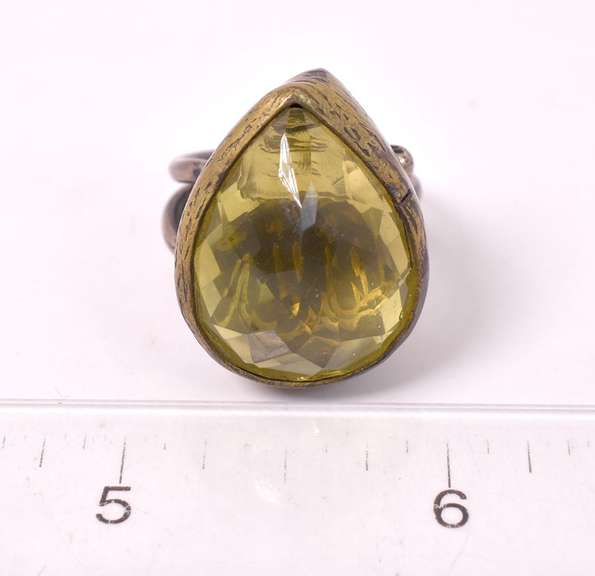 Gorgeous Massive 19.18CTS Lemon Citrine Ring in Sterling Silver