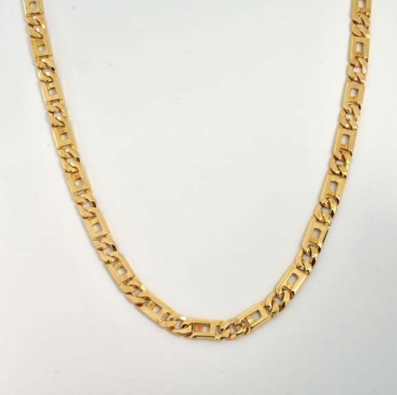 Heavy 14k Fancy Link Necklace