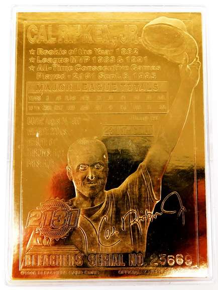1996 Cal Ripken, Jr. 23K Gold Foil Baseball Card
