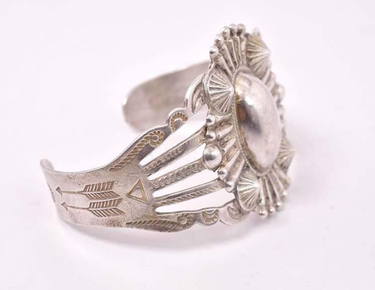 Dazzling Large Cuff Bracelet in Sterling Silver