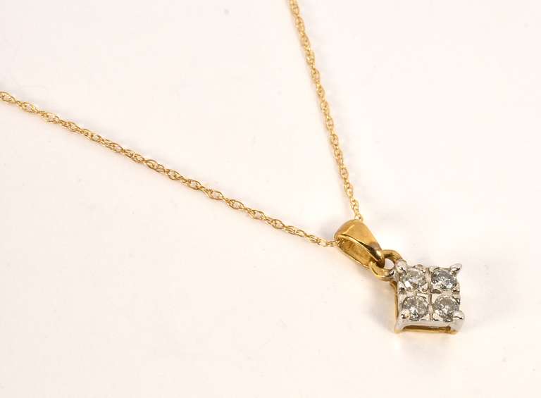 Cute Diamond Pendant on Necklace