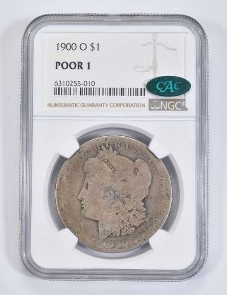 Poor 1 1900-O Morgan Silver Dollar - CAC - NGC Low Ball