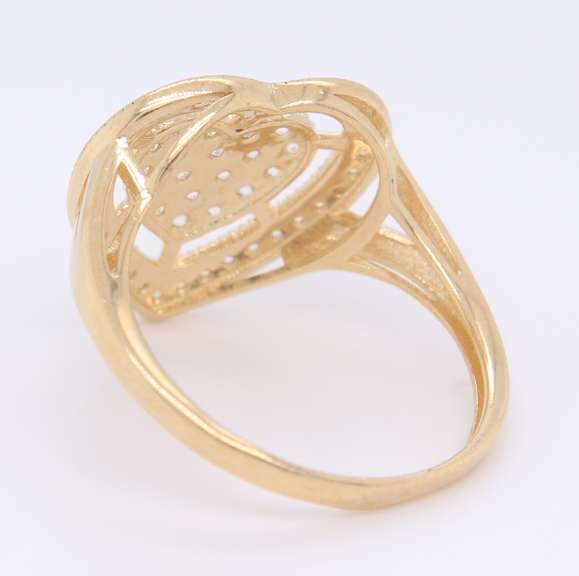 Fantastic Yellow Gold Heart Shaped Ring