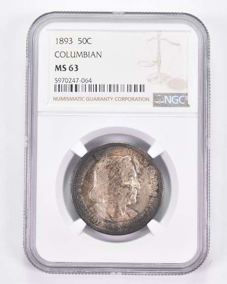 MS63 1893 Columbian Commemorative Half Dollar - Graded NGC