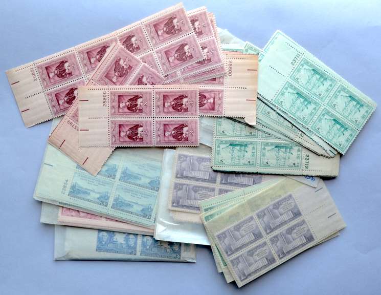 200 3 Cent Mint US Plate Blocks $24 Face Value