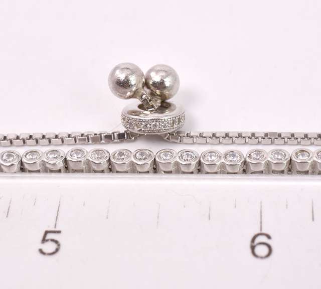 Crystal Set Bracelet in Sterling Silver