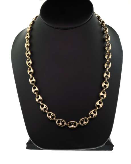 Stylish 14kt mariner solid gold chain