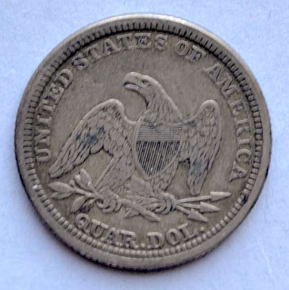 1854 Arrows Seated Quarter