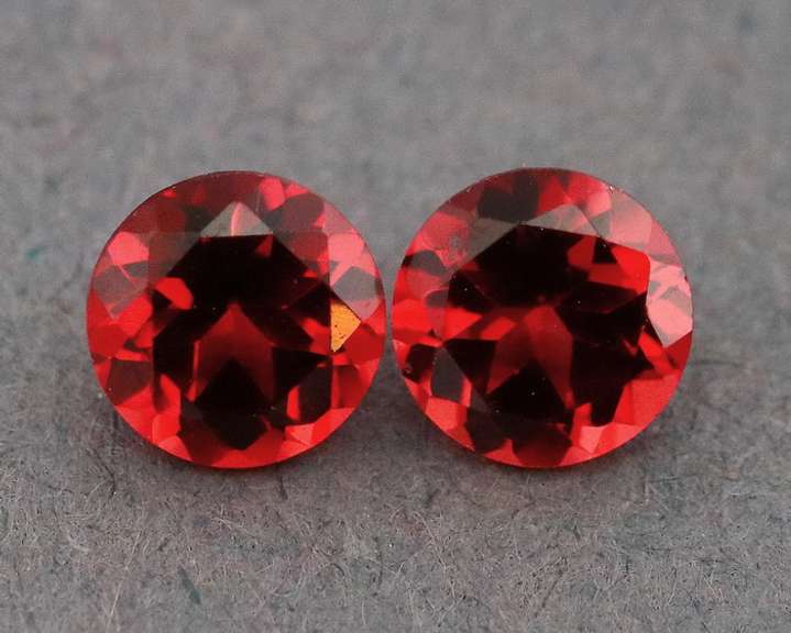 Ruby red! 1.29ct pair of Mozambique Garnets