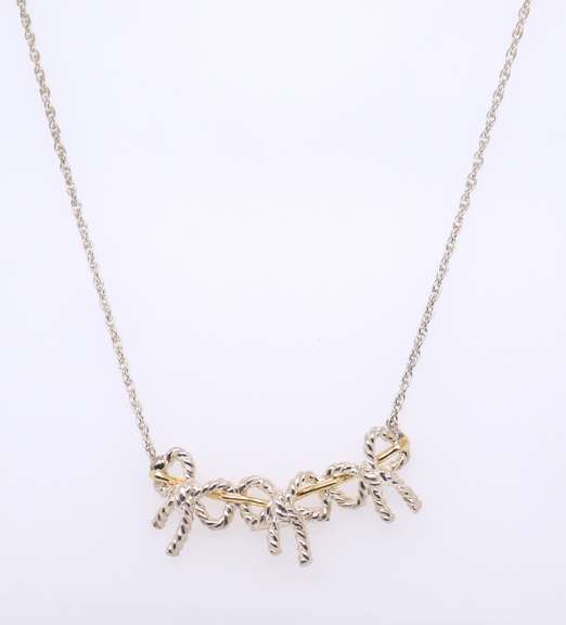 Tiffany & Co 3 Bow Necklace