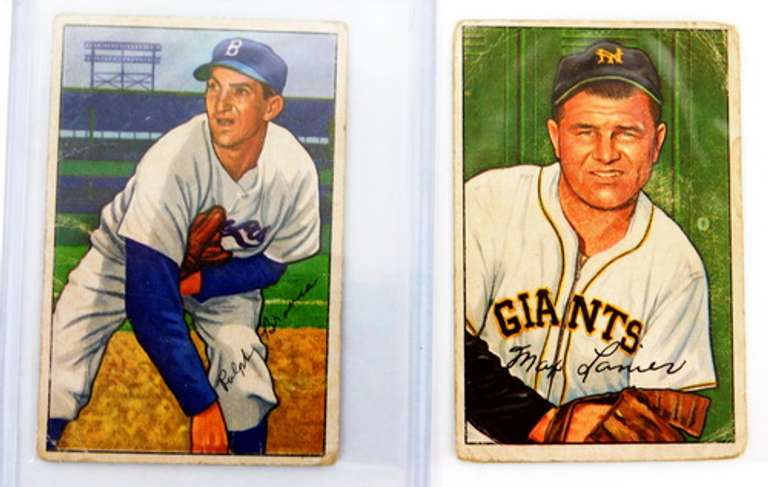 2 Bowman 1952 Baseball Cards