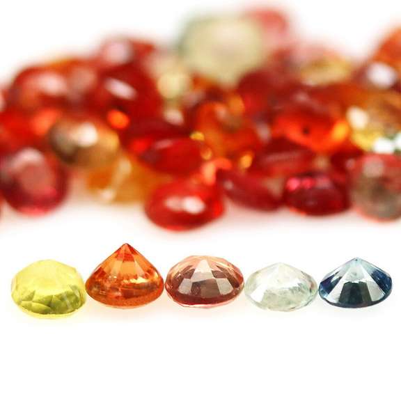6.45ct heated only Autumn leaves Sapphire set