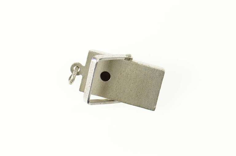 Sterling Silver Ornate Retro Radio Equipment Tech Charm/Pendant