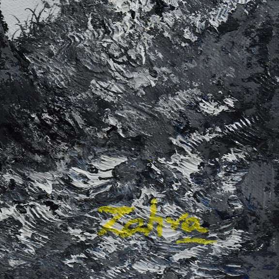 Zahra, Original Oil Painting on Canvas (40" x 60"), Hand Signed with Letter of Authenticity.
