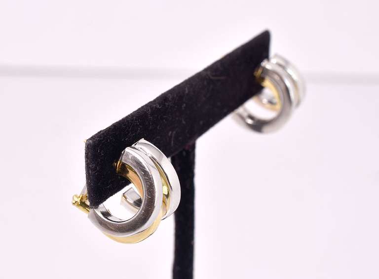 Incredible Triple Hoop Earrings in 18K Two-Tone Gold