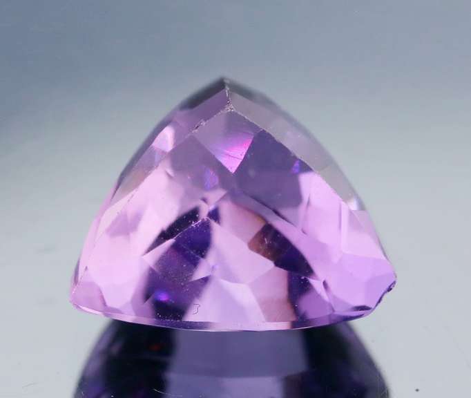 Glittering 7.83ct trillion cut Bolivian Amethyst