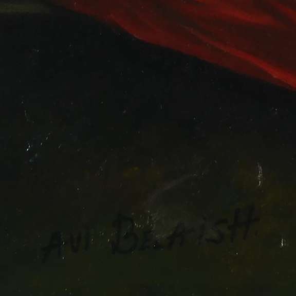 Avi Belaish, Original Acrylic Painting on Canvas, Hand Signed with Letter Authenticity.