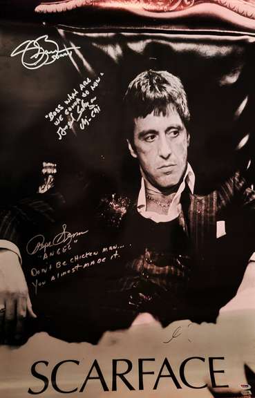Al Pacino and Scarface Cast Autographed 24x36 Poster ACOA