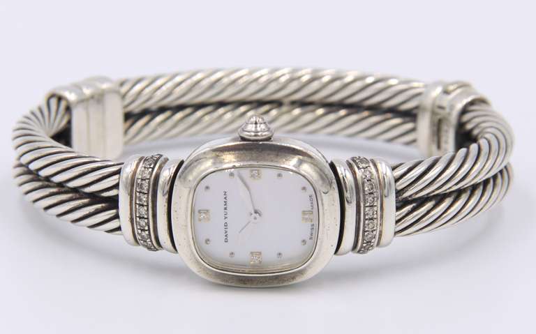 Vinatge David Yurman Diamond Bangle Watch