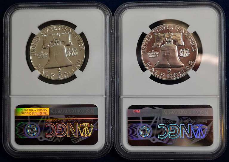 1961 And 1962 Franklin Half Dollars NGC PF68
