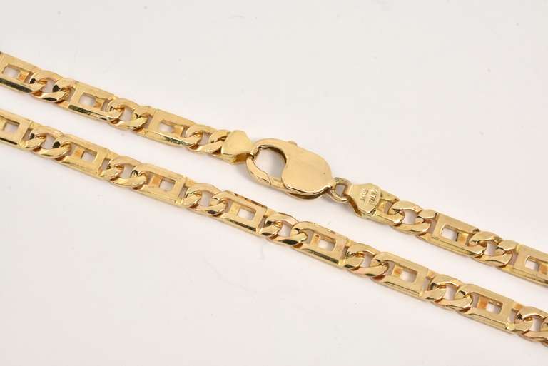 Heavy 14k Fancy Link Necklace