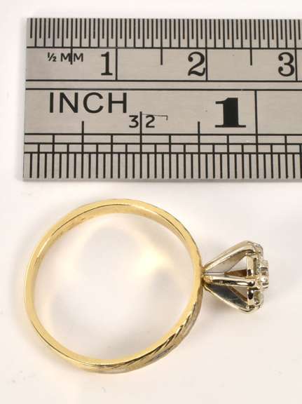 Small Scale 14k Diamond Cluster Ring