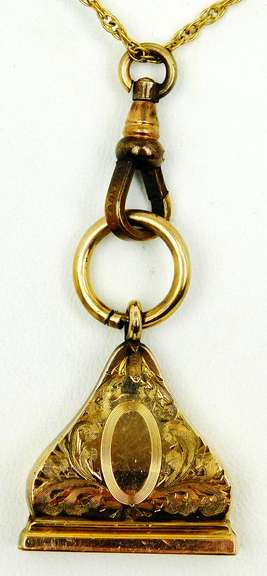Antique Gold Filled FOB Necklace