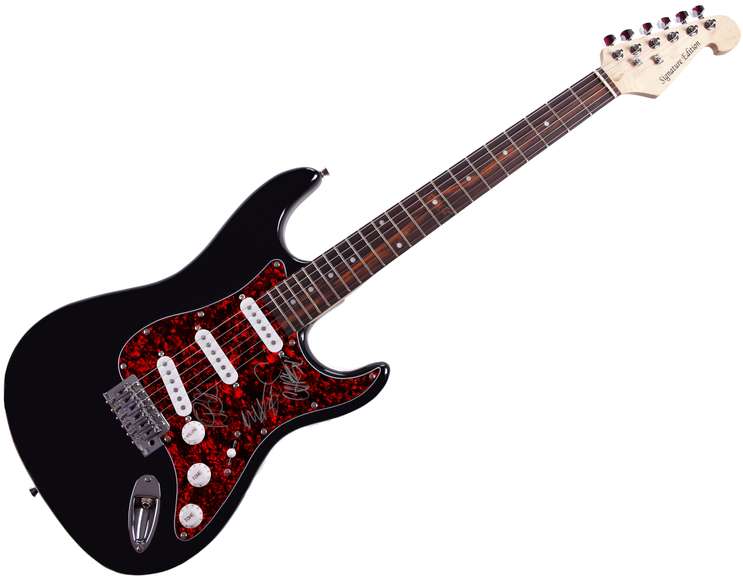 Coldplay Autographed Signed Pearl Guard Guitar ACOA