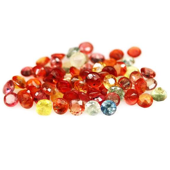 6.45ct heated only Autumn leaves Sapphire set
