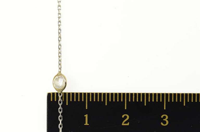 14K Yellow Gold Classic CZ By the Yard Statement Chain Necklace