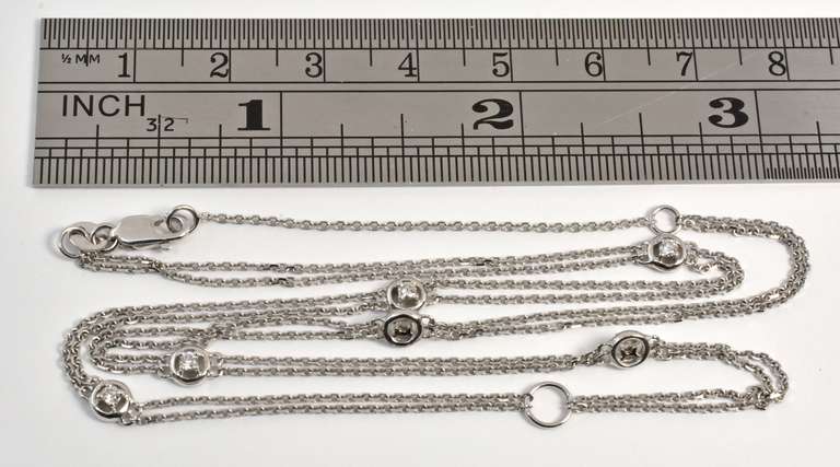Nice Diamonds by the Yard Necklace in 14K WG
