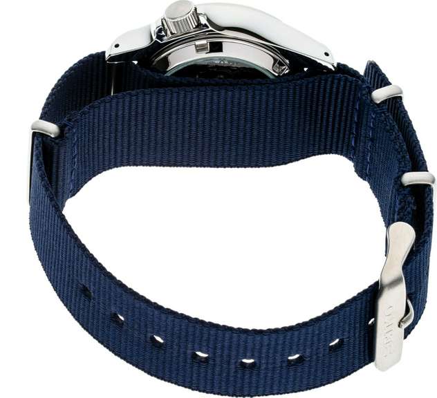 Seiko Blue Dial Nylon Strap Automatic, New In Box.