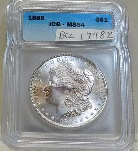 1885 Morgan Dol ICG MS-64 tone