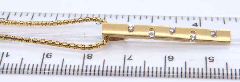 Fashionable Stick Diamond Necklace