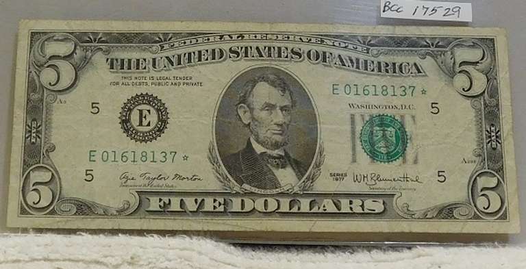1977 Star Note $5 FRN