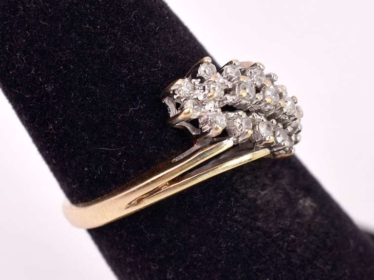 Amazing Diamond Cluster Ring in Yellow Gold