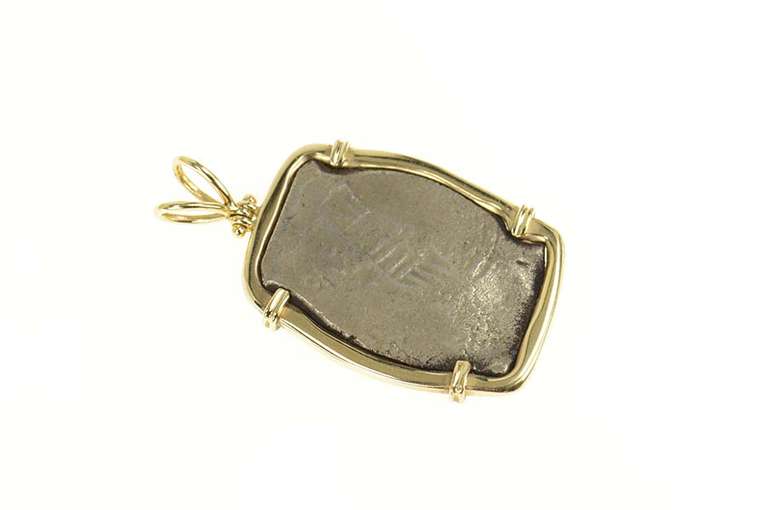 14K Yellow Gold Joanna Shipwreck Coin Reales Statement Pendant